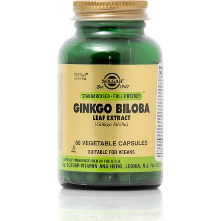 Solgar Ginkgo Biloba Blatt-Extrakt 60 vegetarische Kapseln 60 Tabs