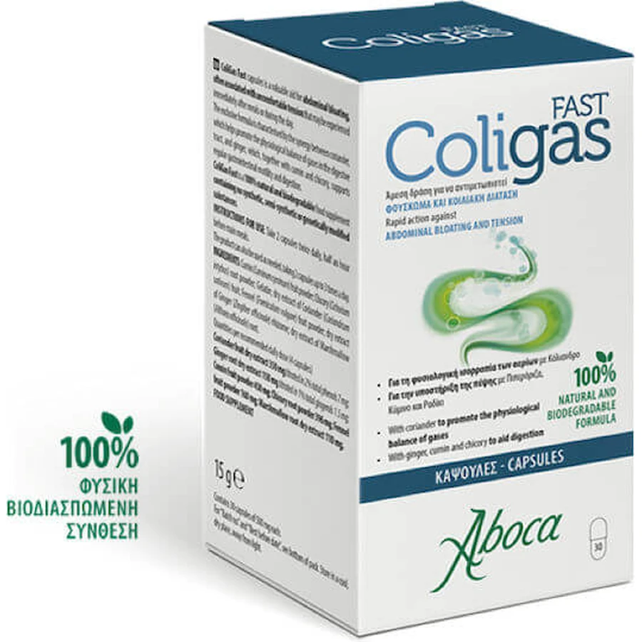 Aboca Fast Coligas 500mg Speciaal Voedingssupplement 30 caps Appel