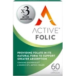 Actief ijzer Actief foliumzuursupplement voor zwangerschap 60 capsules