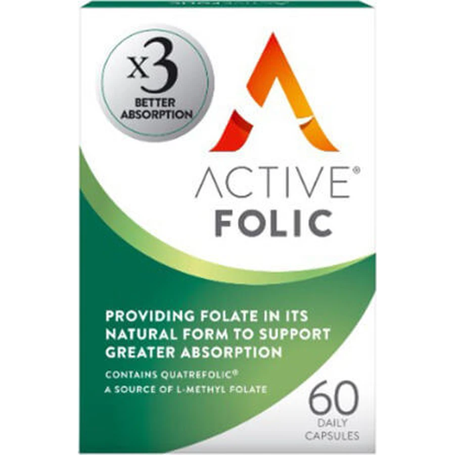 Actief ijzer Actief foliumzuursupplement voor zwangerschap 60 capsules