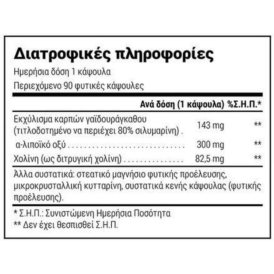 Natural Doctor Healthy Liver Food Supplement Special 90 veget capsules