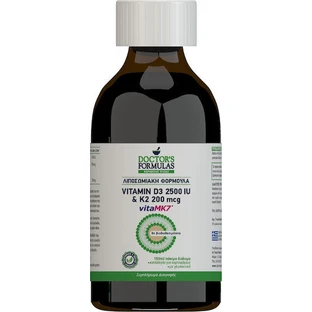 Doctor's Formulas Vitamine D3 2500iu & K2 200mcg Vitamine voor versterking van het immuunsysteem & eiergezondheid 2500iu 150ml