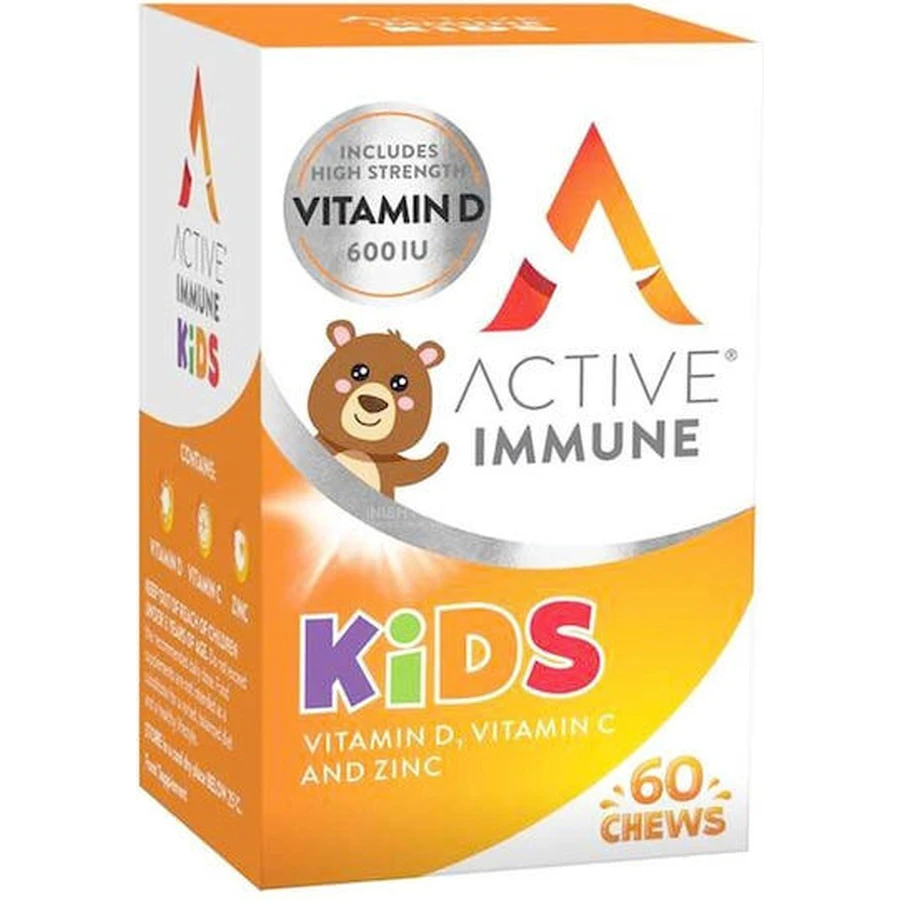 Active Iron Immune Kids Vitamin D, Vitamin C & Zinc Multivitamin for Immune System Strengthening 60 jelly candies