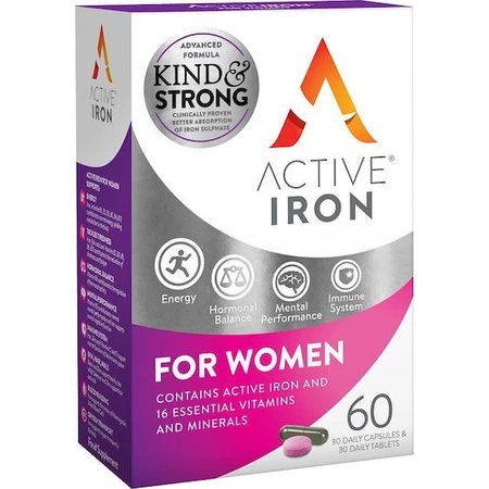 Active Iron Hierro para la Mujer 30 Comprimidos 30 Cápsulas