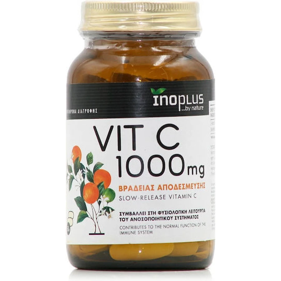Inoplus Vit C 1000mg Slow Release (60 tabletten) - Ondersteuning immuunsysteem