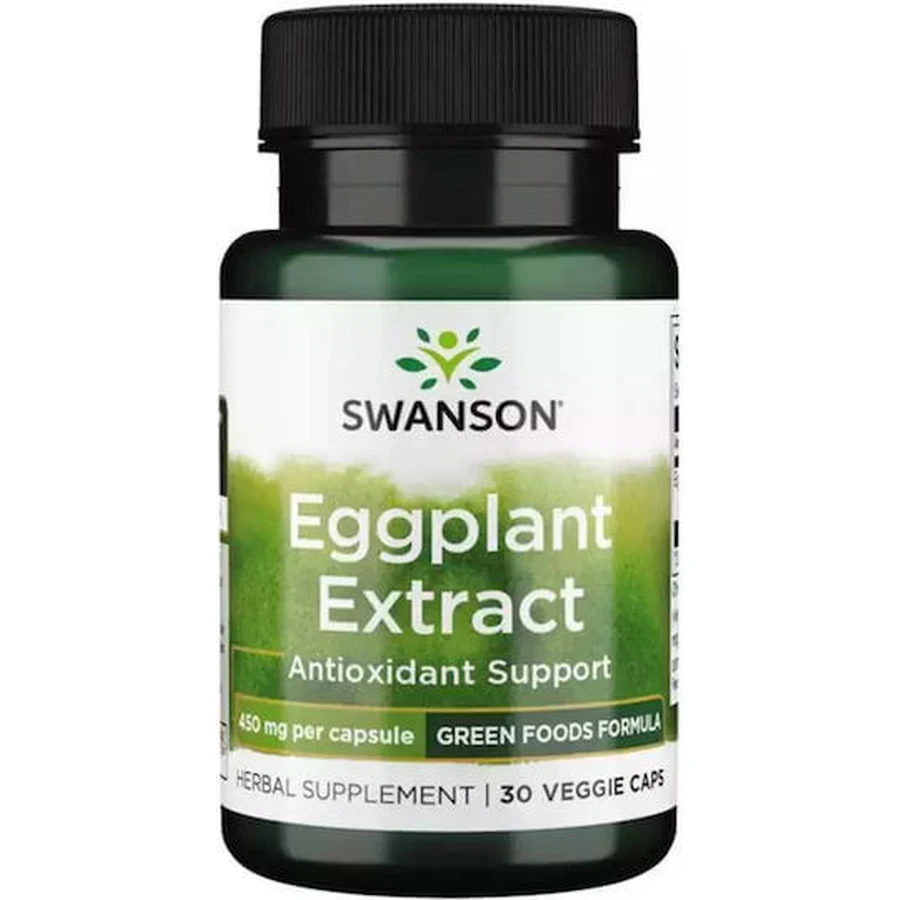 Swanson Eggplant Extract 450mg 30 capsules veget Green