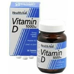 Health Aid Vitamina D3 Vitamina para reforzar el sistema inmunitario y la salud ovocitaria 1000iu 30 x 1 comprimidos