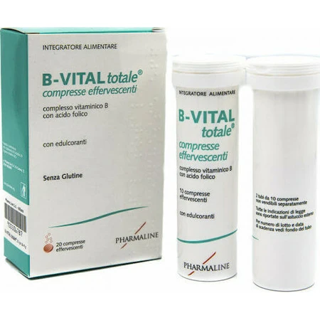 Pharmaline B-Vital Complejo vitamínico total para reforzar la energía, el sistema inmunitario y el sistema nervioso 20 comprimidos eff
