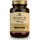 Solgar Vitamina K1 (Fitonadiona) Vitamina para la Salud de las Aves 100mcg 100 Comprimidos