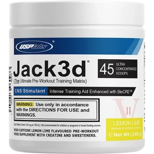 USP Labs Jack3d Erweiterte Pre Workout Supplement 250gr Zitrone und Limette