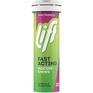 Lift GlucoTabs Suplemento dietético especial de acción rápida 10 comprimidos Frambuesa