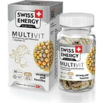 Swiss Energy Multivit Multivitaminas para aumentar la energía y el sistema inmunitario 30 cáps.