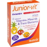 Health Aid Junior-Vit Multivitamine voor energie, haar en huid Tutti Frutti 30 kauwtabletten