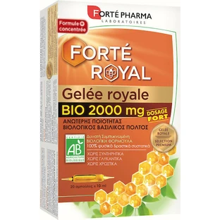 Forte Pharma Gelee Royale Vitamina para la Energía, el Sistema Inmunitario y el Cabello 2000mg 20 x 10ml