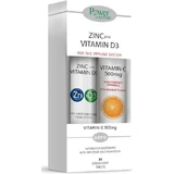 Power Of Nature 500mg 2UI Zinc Plus Vitamin D3 20 Tablets Effervescent & Vitamin C 500mg 20 Tablets Effervescent