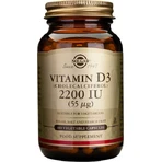 Solgar Vitamina D3 (Colecalciferol) Vitamina para el apoyo inmunológico y la salud de las aves 2200iu 100 veget 100 cápsulas
