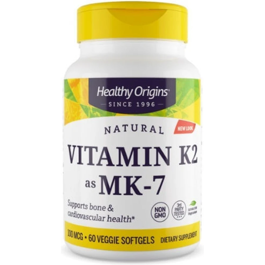 Healthy Origins Vitamin K2 MK7 Vitamin for Egg Health 60 softgels