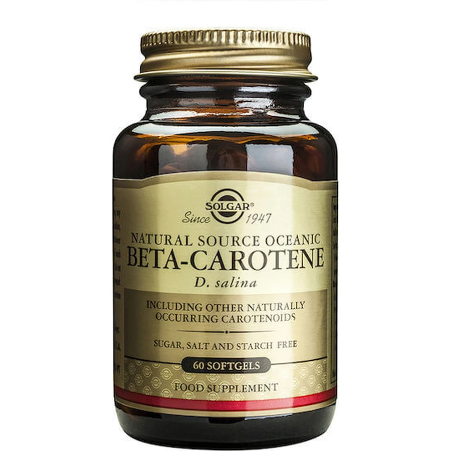 Solgar Bètacaroteen Vitamine voor haar, huid en antioxidanten 7mg 60 softgels