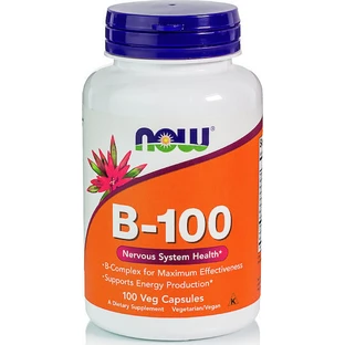 Now Foods B-100 Vitamin for Energy, Immune & Nervous System Strengthening 100 caps