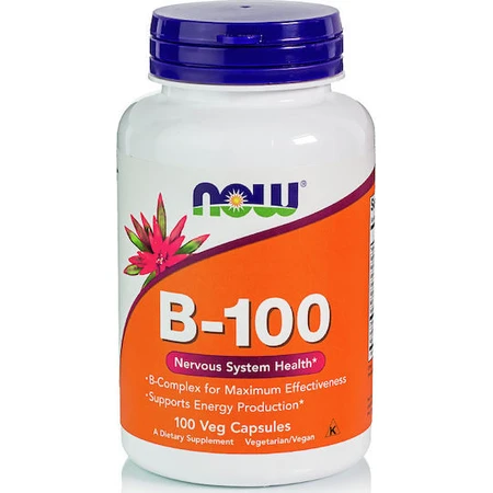 Now Foods B-100 Vitamin for Energy, Immune & Nervous System Strengthening 100 caps