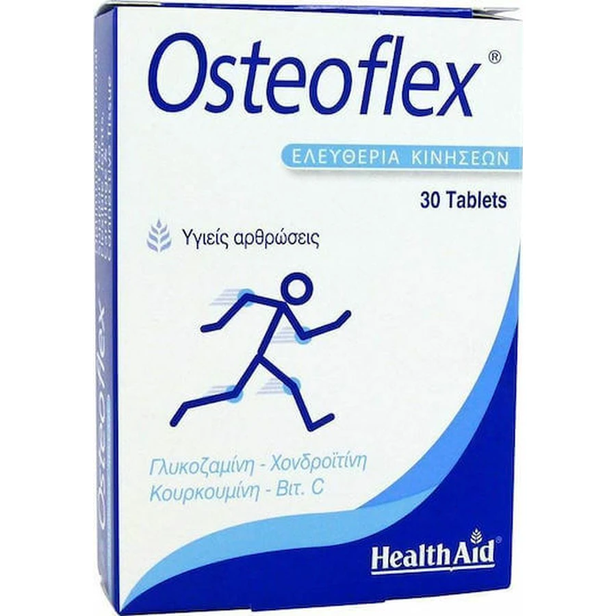Health Aid Osteoflex Suplemento de liberación prolongada para la salud articular y ósea 30 comp.