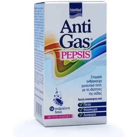 InterMed AntiGas Pepsis Suplemento Dietético Especial 14 filete ef Limón