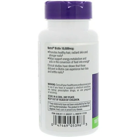 Natrol Biotine Vitamine voor haar, huid en nagels 10000mcg 100 caps
