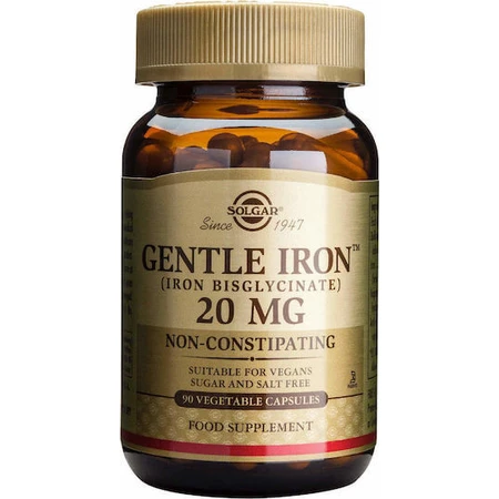 Solgar Gentle Iron 20mg 90 Capsules Herbal