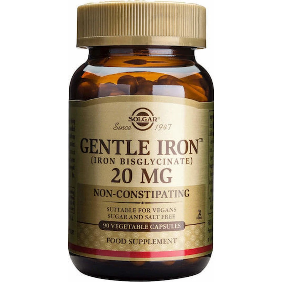 Solgar Gentle Iron 20mg 90 Capsules Herbal