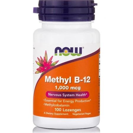 Now Foods Metil B-12 Vitamina para la salud del sistema nervioso 1000mcg 100 comprimidos sublinguales