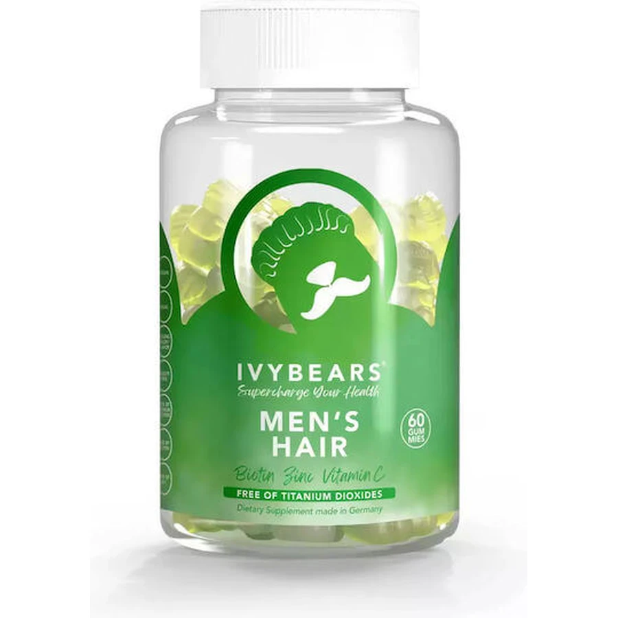 IvyBears Men's Hair Suplemento Dietético Especial 60 caramelos de gelatina