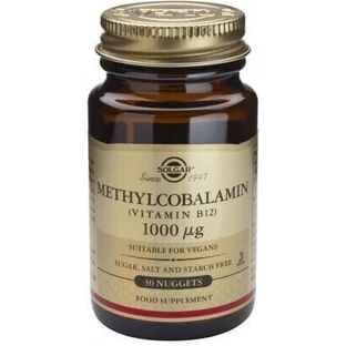Solgar Methylcobalamin Vitamin B12 Vitamin for Nervous System Health 1000mcg 30 sublingual tablets