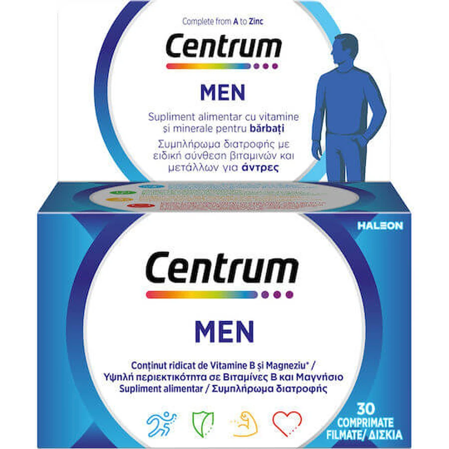 Centrum Men Multivitamin Specially Created for Men for Energy & Immune System Strengthening 30 Tablets
