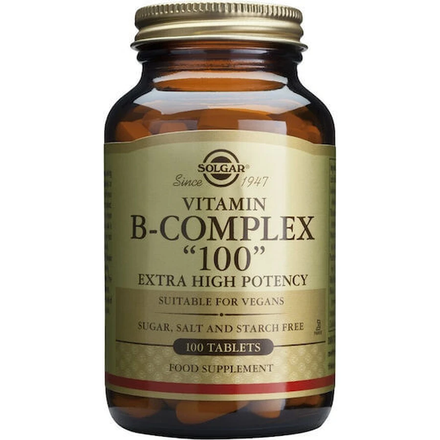 Solgar B-Complex "100" Vitamin for Energy, Immune & Nervous System Strengthening 100 veget capsules