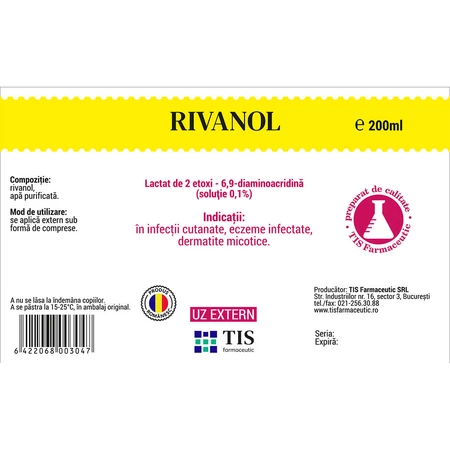 Rivanol Lösung 0,1%, 200 ml, Tis Farmaceutic