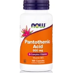 Now Foods Vitamina Ácido pantoténico para el fortalecimiento energético, inmunológico y del sistema nervioso 500 mg 100 cáps.