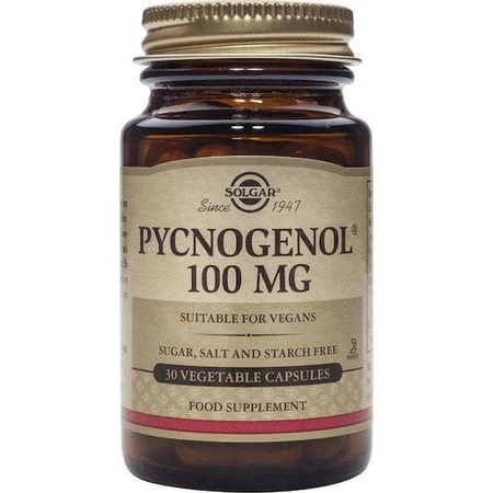 Solgar Pycnogenol 100mg Nahrungsergänzungsmittel Spezial 30 pflanzliche Kapseln