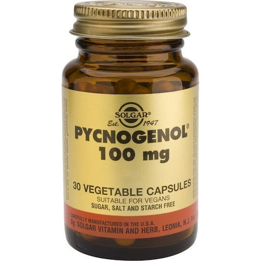Solgar Pycnogenol 100mg Nahrungsergänzungsmittel Spezial 30 pflanzliche Kapseln