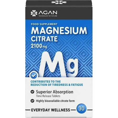 Agan Magnesio Citrato 2100mg 30 Comprimidos