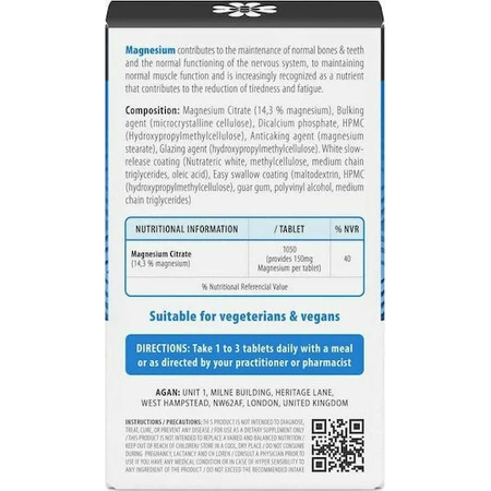 Agan Magnesio Citrato 2100mg 30 Comprimidos