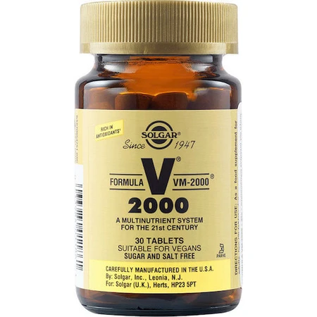 Solgar Formula VM-2000 Multivitamin for Energy & Immune System Support 30 x 1 tablets