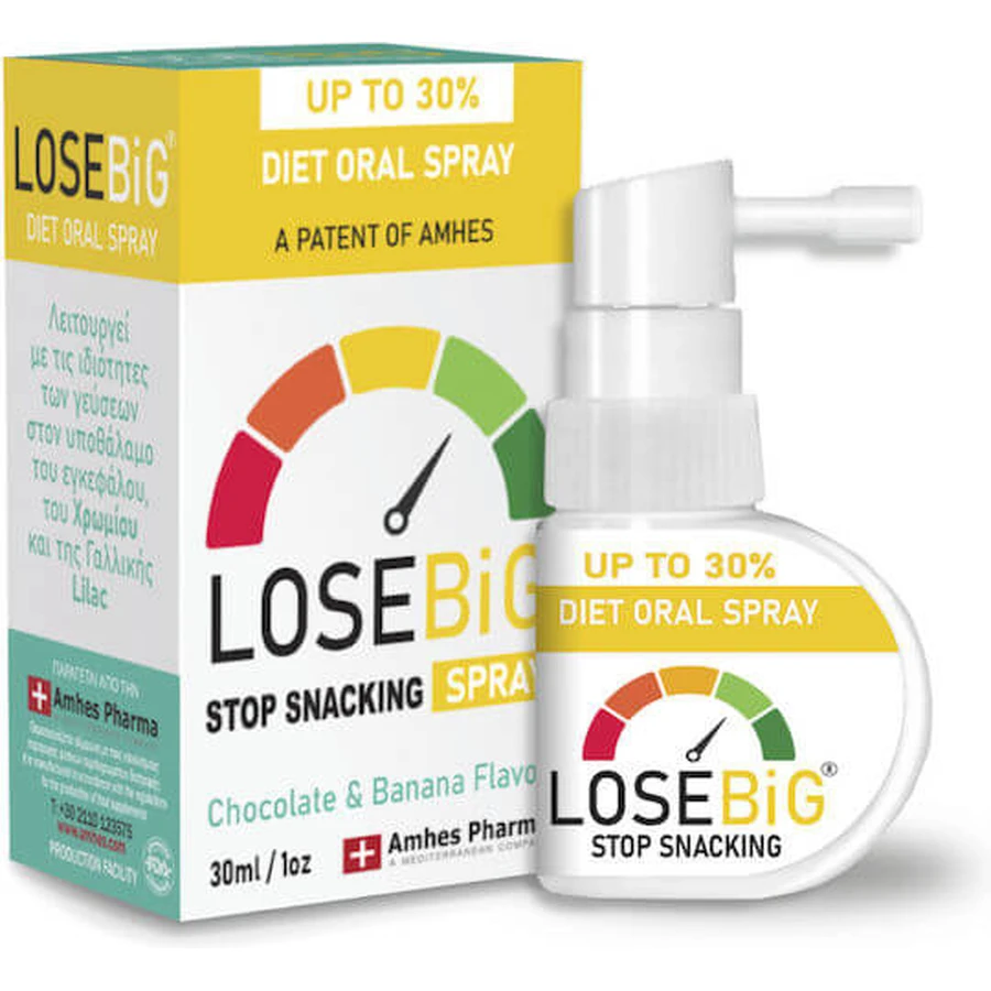 Amhes Losebig Spray Supplément de perte de poids 30ml Chocolat Banane