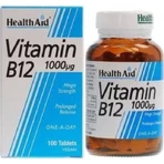 Health Aid B12 100 Tabs Vitamine voor de gezondheid van het zenuwstelsel 1000mcg 100 tabletten