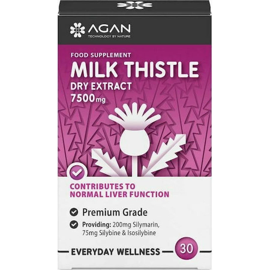 Agan Mariadistel droog extract 7500mg 30 dossiers