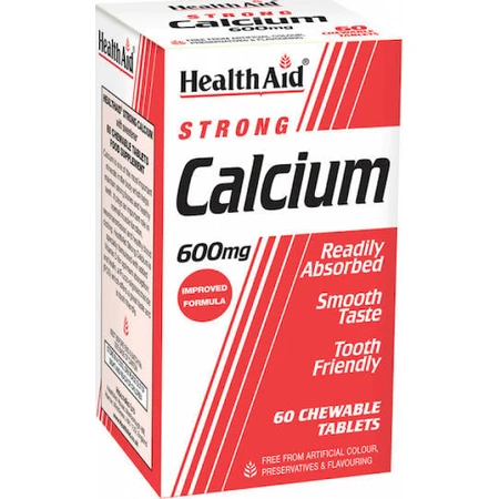 Health Aid Sterk Calcium 600mg 60 kauwtabletten