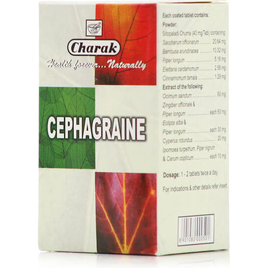 Charak Cephagraine (Headaches) 100tabs 100 tabs 100 rows