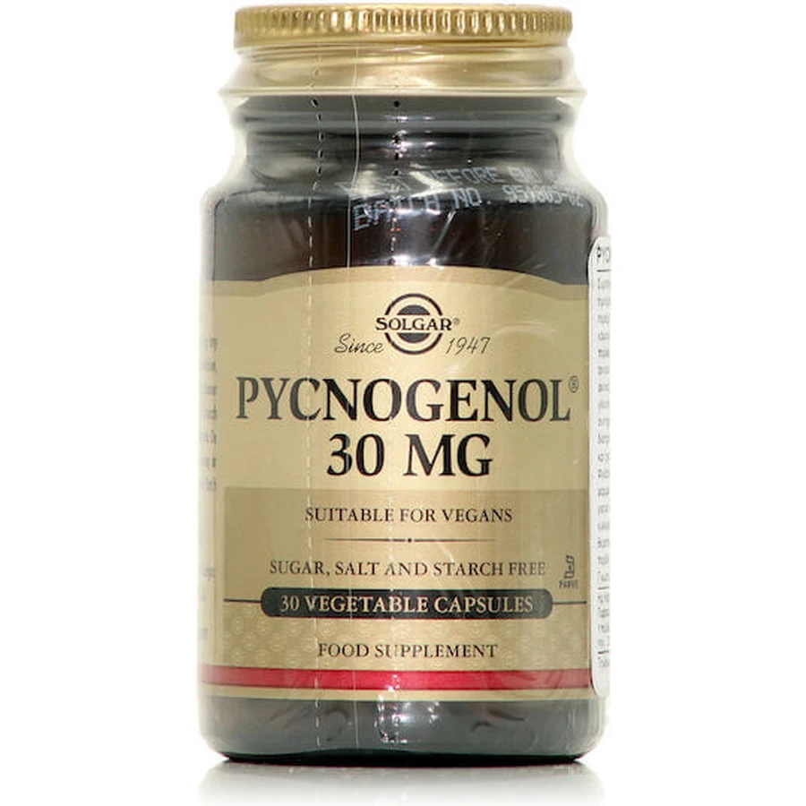 Solgar Pycnogenol 30mg Nahrungsergänzungsmittel Spezial 30 pflanzliche Kapseln