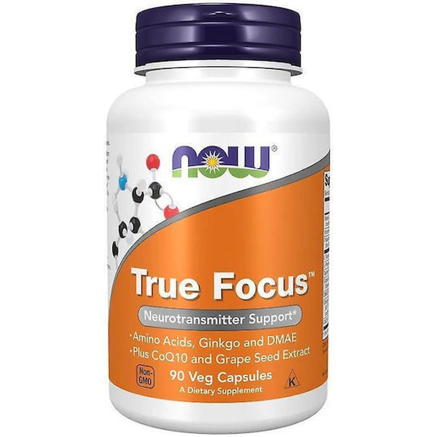 Now Foods True Focus Memory Supplement 90 gélules végétales de pamplemousse
