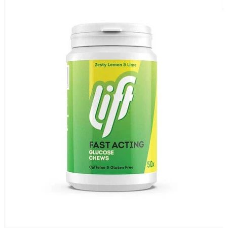 Lift GlucoTabs Snelwerkende Clucose Kauwtabletten Speciaal Dieetsupplement 50 kauwtabletten Citroen Limoen Vioi
