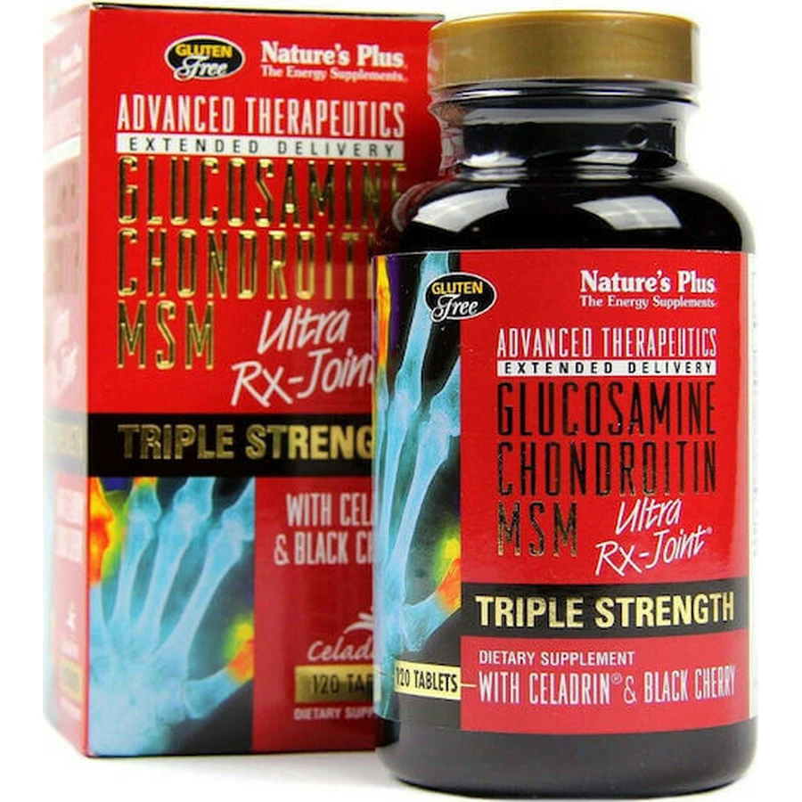 Nature's Plus Triple Strength Triple Strength Ultra Rx-Joint Glucosamine, Chondroitin & MSM Joint & Bone Health Supplement 120 tabs